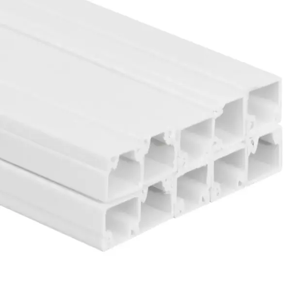 Valge PVC kaablikanal, kruvitav, 15 x 10 mm, 10 x 1 m komplekt – 5