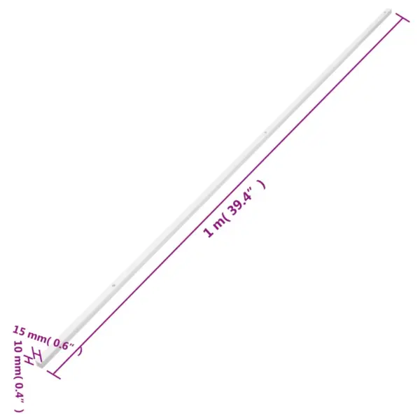 Valge PVC kaablikanal, kruvitav, 15 x 10 mm, 10 x 1 m komplekt – 9