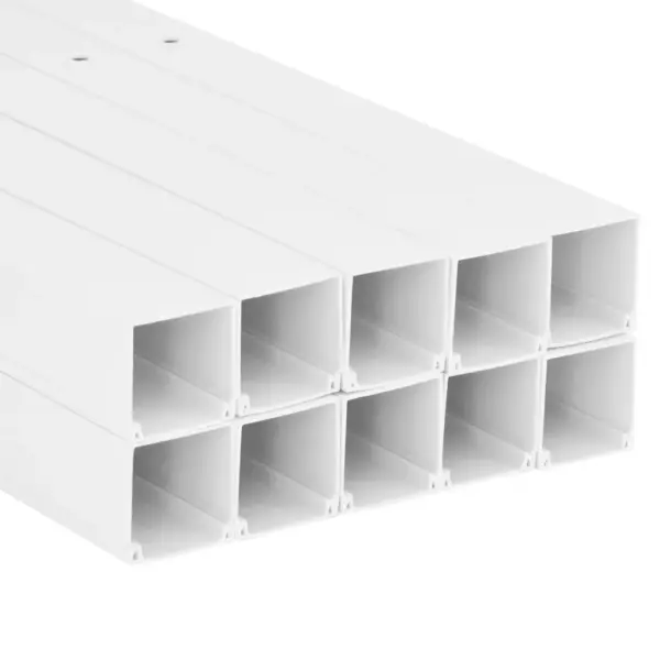Valge PVC kaablikanalite komplekt, kruvitav, 150 x 50 mm, 10 m (10 tk) – 5