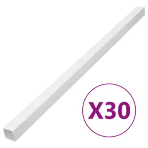 Valge PVC kaablikanalite komplekt 30 tk, 50 x 25 mm, 1 m, kruvitav