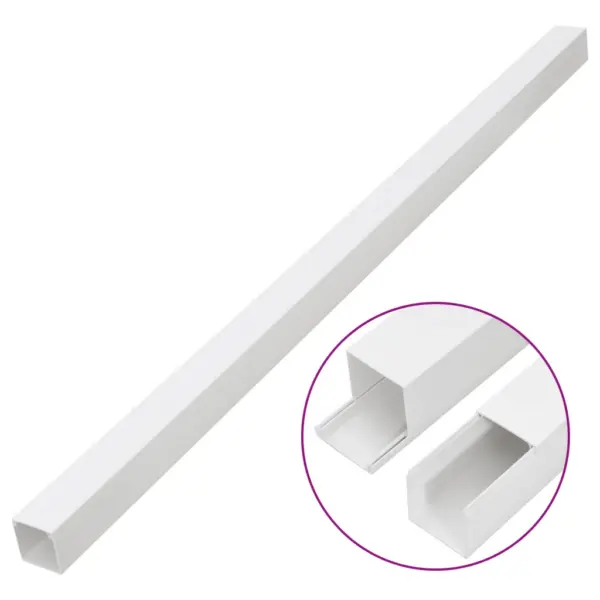 Valge PVC kaablikanalite komplekt, 40 x 40 mm, 10 x 1 m – 3