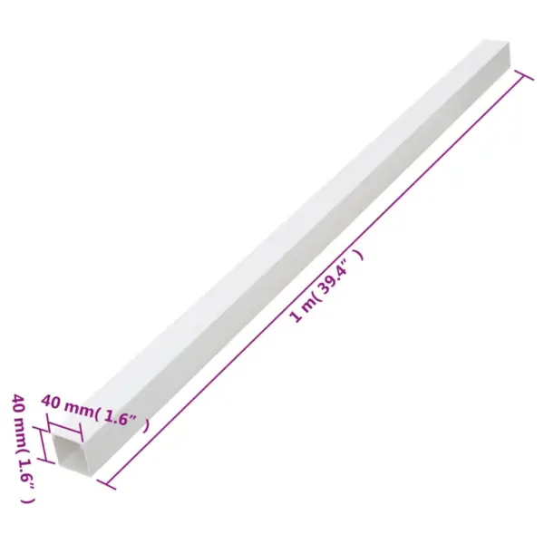 Valge PVC kaablikanal 40 x 40 mm, kruvitav, 30 m, 30 tk komplekt – 9