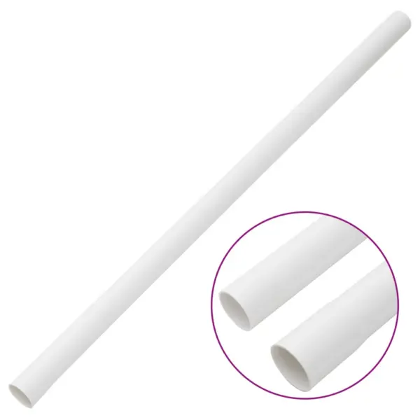 Valge PVC kaablikanalite komplekt klambritega, Ø30 mm, 10 x 1 m – 3