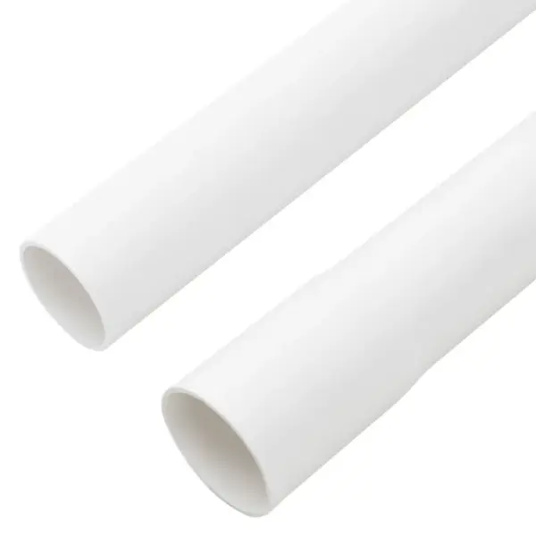 Valge PVC kaablikanalite komplekt klambritega, Ø30 mm, 10 x 1 m – 6