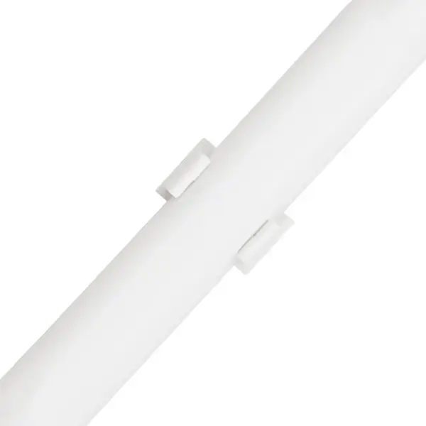 Valge PVC kaablikanalite komplekt klambritega, Ø30 mm, 10 x 1 m – 7