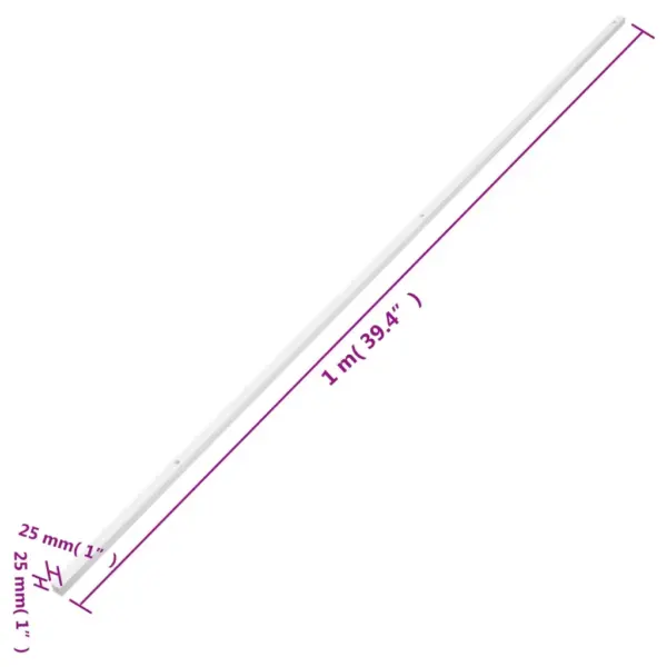 Valge PVC kaablikanalikomplekt, 25 x 25 mm, 30 x 1 m – 9