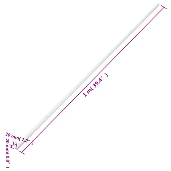 Valge PVC kaablikanalite komplekt, 10 tk, 30 x 20 mm, 1 m, kruvitav – 9