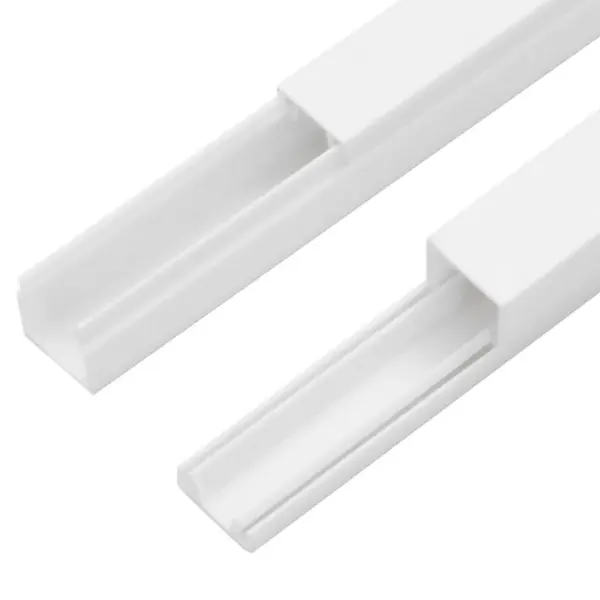 Valge PVC kaablikanalite komplekt, 20 x 10 mm, kruvitav, 30 x 1 m – 6