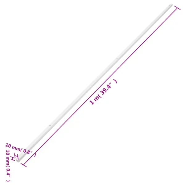 Valge PVC kaablikanalite komplekt, 20 x 10 mm, kruvitav, 30 x 1 m – 9