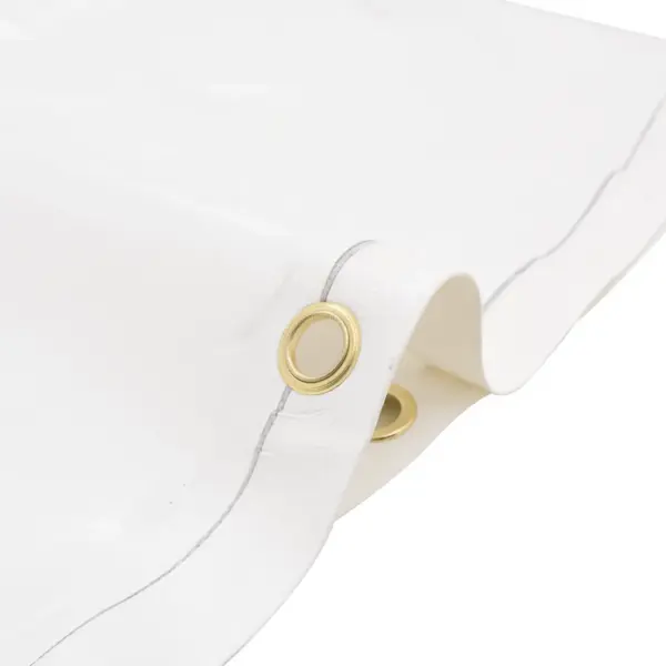 Valge PVC present veekindel, metallist aasadega, 5 x 7 m, 650 g/m² – 4