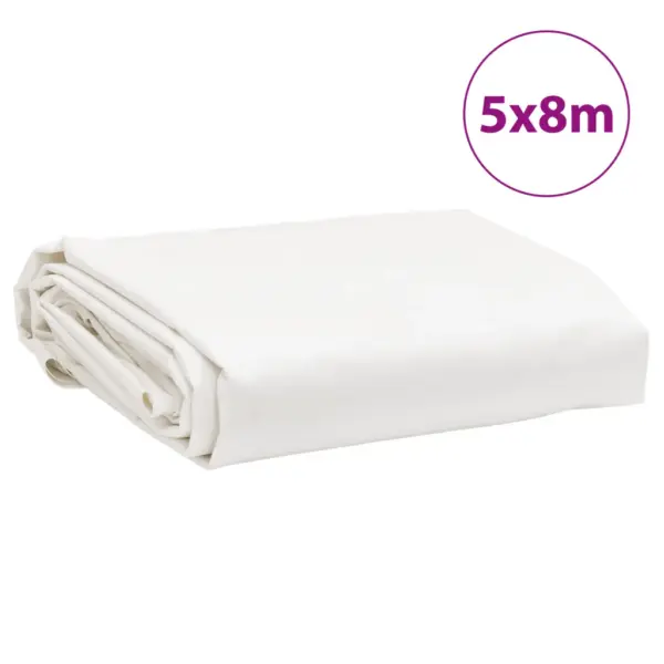 Valge PVC present, veekindel, 5 x 8 m, 650 g/m² – 8