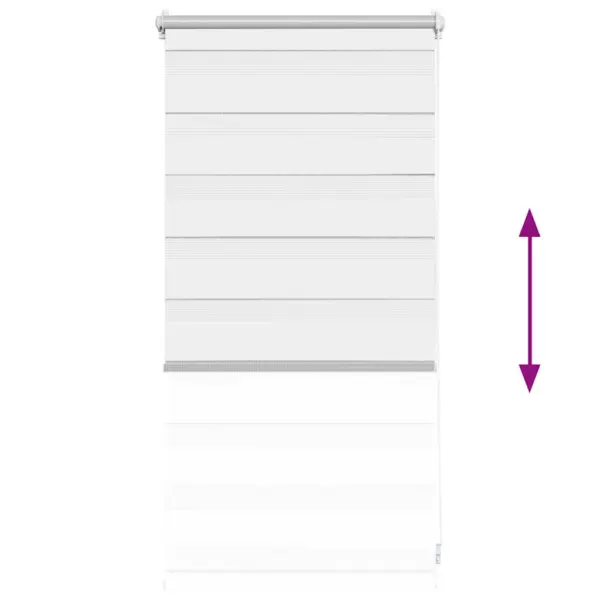 Valge sebraruloo kettmehhanismiga, 40 x 100 cm, 100% polüester – 5