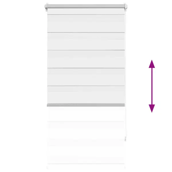 Valge sebraruloo päev-öö efektiga, 60 x 120 cm, 100% polüester – 5