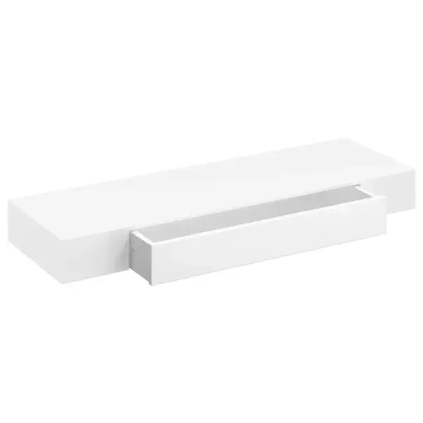 Valge seinale kinnitatav MDF riiul sahtliga, 80 x 25 x 8 cm – 7