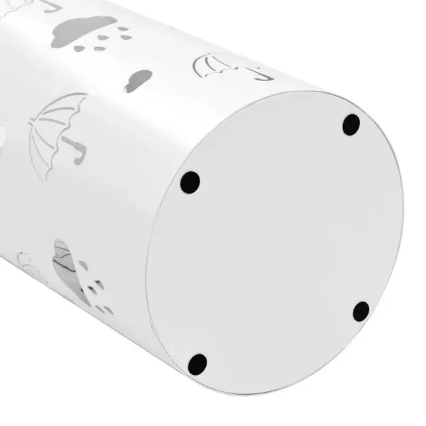Valge terasest vihmavarjuhoidja plastist tilkumisalusega, 20 x 48,5 cm – 4