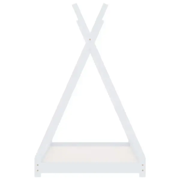 Tipi-stiilis lastevoodi raam madratsile 70 x 140 cm, valge männipuit – 4