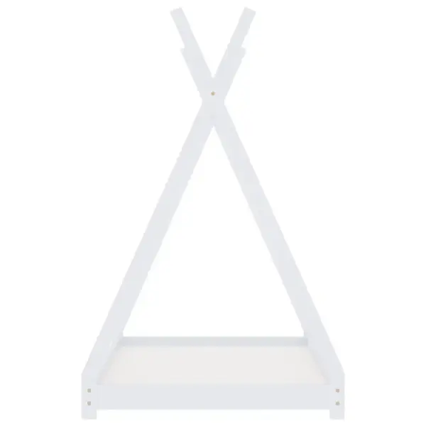 Tipi-stiilis lastevoodi raam liistpõhjaga, valge männipuit, 90 x 200 cm – 4