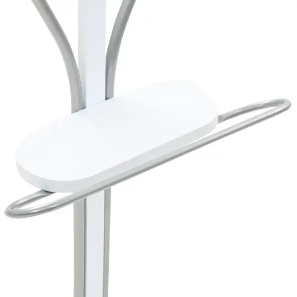Valge ülikonnastange väikese lauaga, MDF ja teras, 45 x 35 x 107 cm - 6