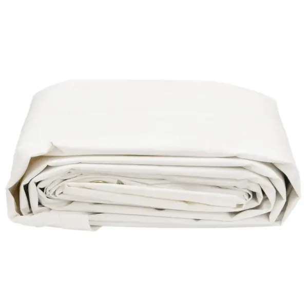 Valge ümmargune PVC present metallist aasadega, Ø 2,6 m, 650 g/m² - 3