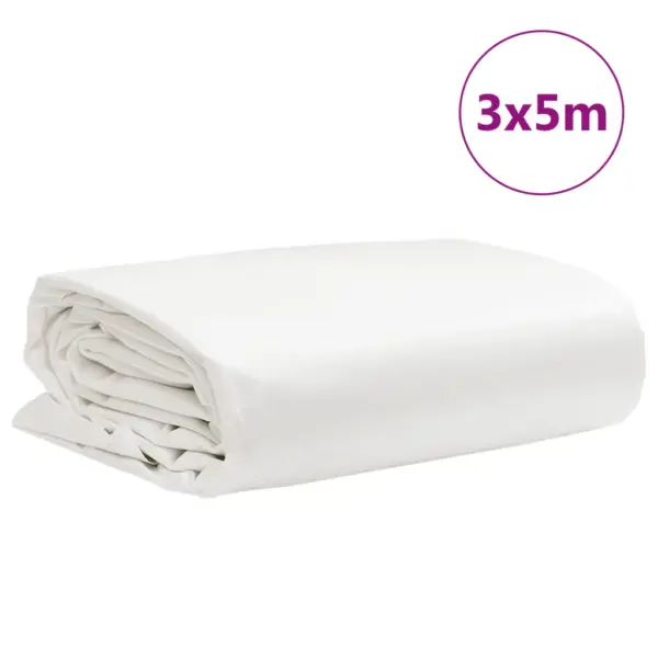 Veekindel valge present 3 x 5 m, PVC-kattega lõuend, 650 g/m² - 9
