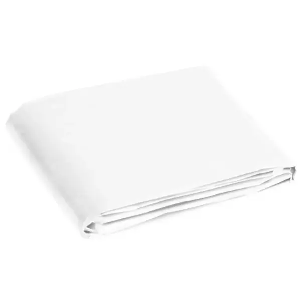 Vastupidav veekindel present aiamööbli katmiseks, valge HDPE, 4 x 5 m, 180 g/m², alumiiniumist aasad – 3