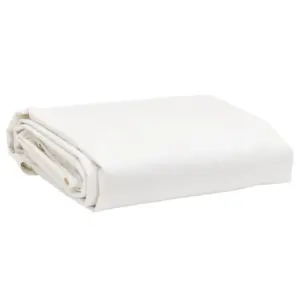 Valge veekindel PVC present metallist aasadega, 1,5 x 2,5 m, 650 g/m²