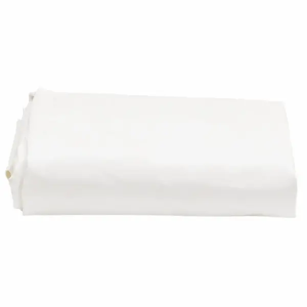 Valge veekindel PVC presentkate metallist aasadega, Ø 2,8 m, 650 g/m² - 2