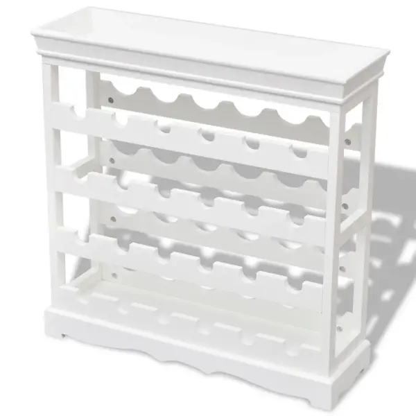 Valge veiniriiul Abreu 24 pudelile, MDF ja nulupuit, 70 x 22,5 x 70,5 cm – 2