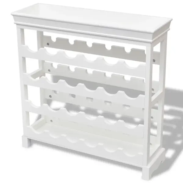 Valge veiniriiul Abreu 24 pudelile, MDF ja nulupuit, 70 x 22,5 x 70,5 cm – 4