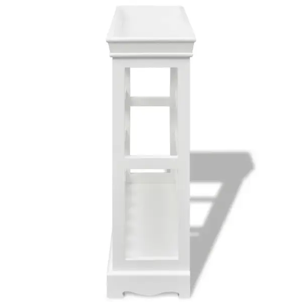 Valge veiniriiul Abreu 24 pudelile, MDF ja nulupuit, 70 x 22,5 x 70,5 cm – 5