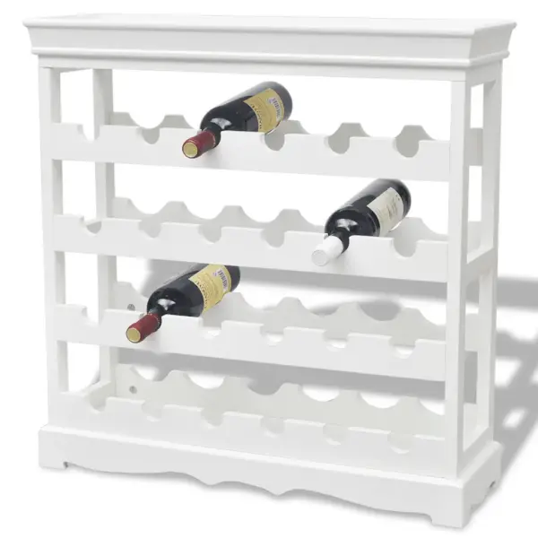 Valge veiniriiul Abreu 24 pudelile, MDF ja nulupuit, 70 x 22,5 x 70,5 cm – 6