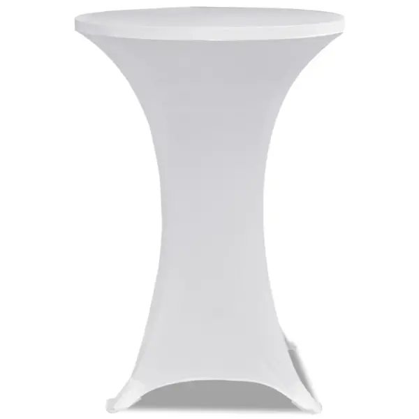 Valge veniv baarilaua kate Ø 60 cm, 2 tk – 3