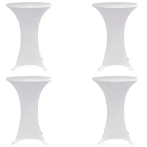 Veniv seisulauakate Ø 60 cm, valge, kuni 120 cm laudadele, 4 tk