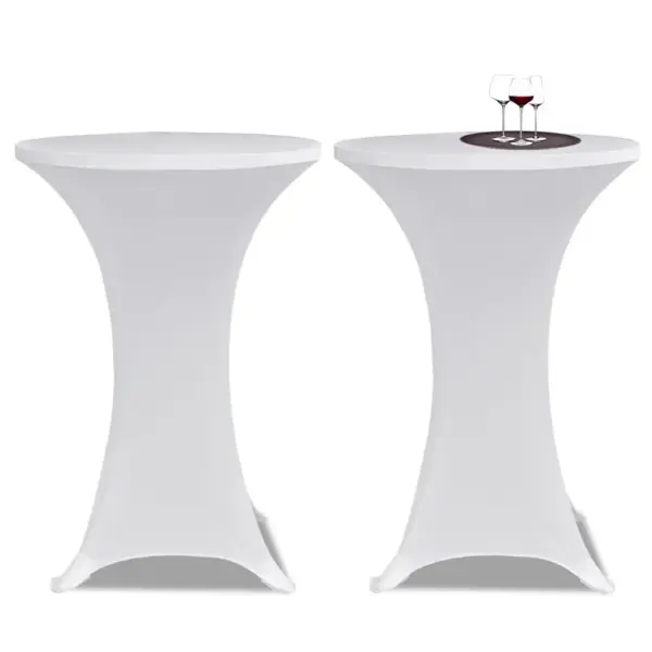 Veniv seisulauakate Ø 60 cm, valge, kuni 120 cm laudadele, 4 tk – 2