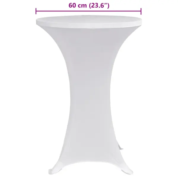 Veniv seisulauakate Ø 60 cm, valge, kuni 120 cm laudadele, 4 tk – 6
