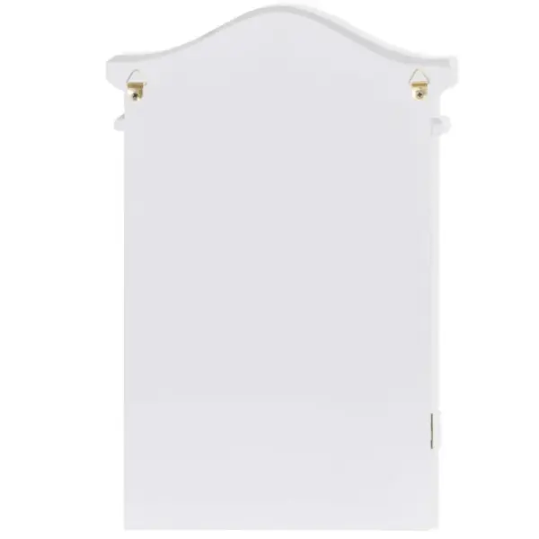 Seinale kinnitatav võtmekapp klaasist fotoraamiga, valge MDF ja männipuit, 22,5 x 6,5 x 34,5 cm – 8