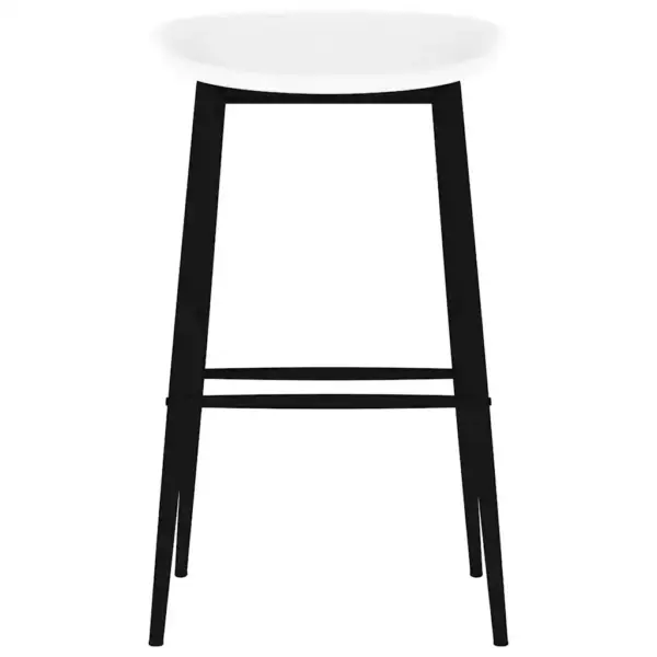 Valged baaritoolid madala seljatoega, 2 tk, 48 x 46 x 85 cm – 3