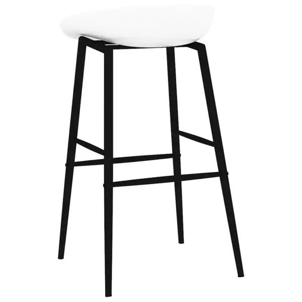 Valged baaritoolid madala seljatoega, 2 tk, 48 x 46 x 85 cm – 5
