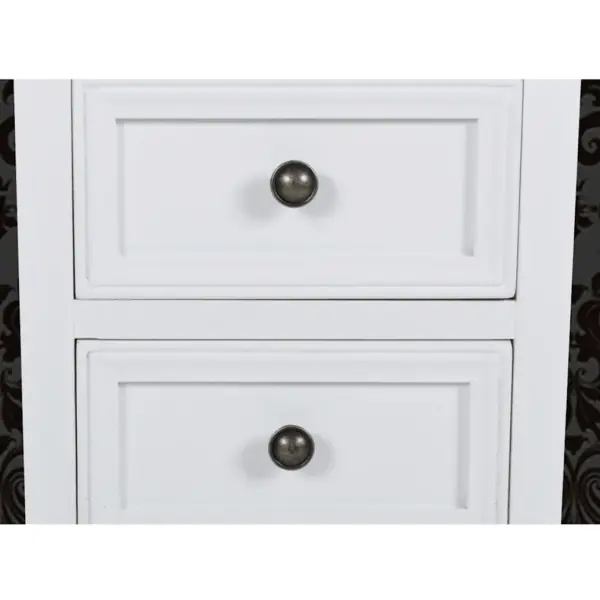 Kahe sahtliga öökapid, 4 tk, valge MDF, 34,5 x 30 x 49 cm – 4