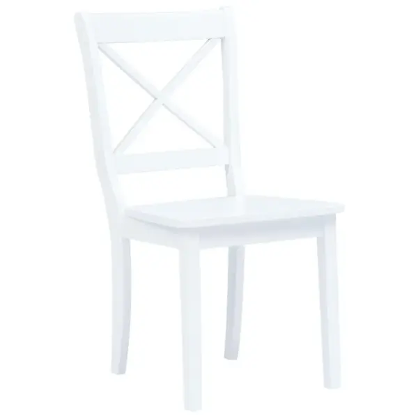 Valged kautšukipuidust söögitoolid, 4 tk, 45,5 x 52 x 90 cm – 2
