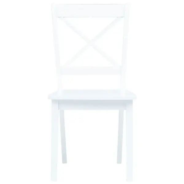 Valged kautšukipuidust söögitoolid, 4 tk, 45,5 x 52 x 90 cm – 3