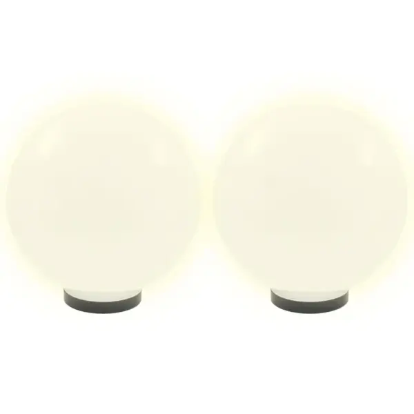 Valged kerakujulised aialambid LED-pirnidele, 4 tk, 30 cm, PMMA, IP44 – 3