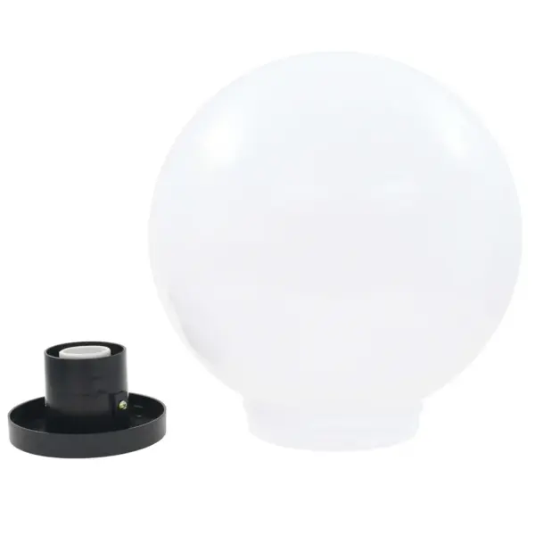 Valged kerakujulised aialambid LED-pirnidele, 4 tk, 30 cm, PMMA, IP44 – 5