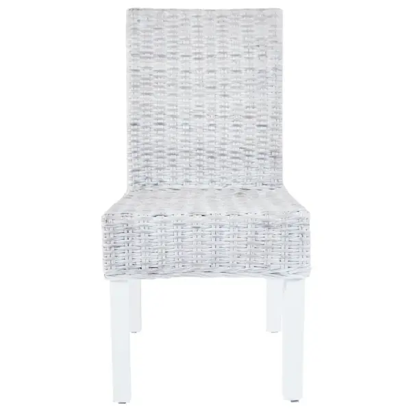 Valged käsitsi valmistatud söögitoolid 4 tk, Kubu rotang ja mangopuit, 46 x 61 x 93 cm – 3