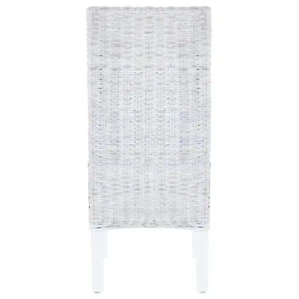 Valged käsitsi valmistatud söögitoolid 4 tk, Kubu rotang ja mangopuit, 46 x 61 x 93 cm – 5