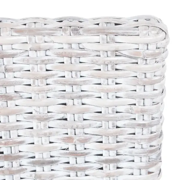 Valged käsitsi valmistatud söögitoolid 4 tk, Kubu rotang ja mangopuit, 46 x 61 x 93 cm – 6