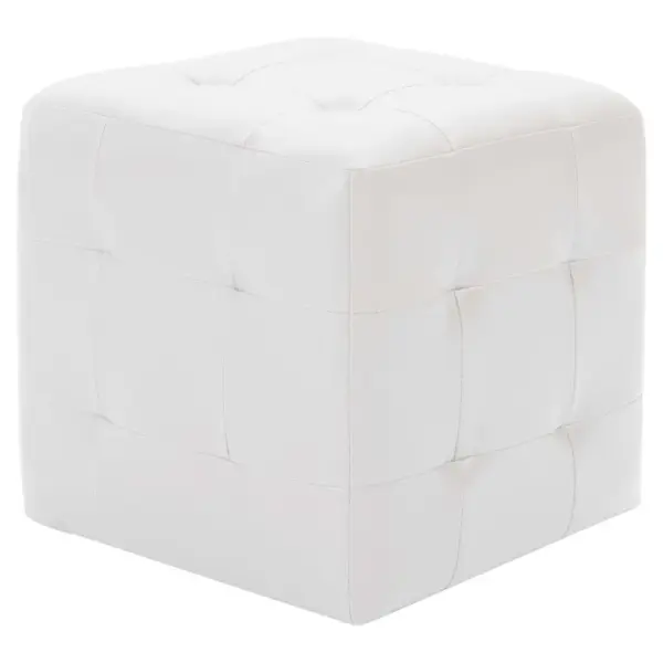 Valged kunstnahast kuubiktumbad, 2 tk, 30 x 30 x 30 cm – 2