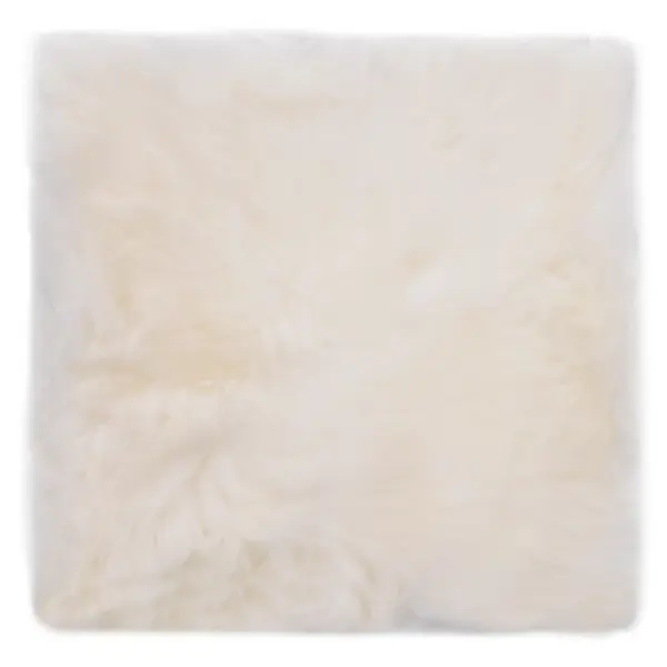 Valged lambanahast toolipadjad, 40 x 40 cm, 2 tk, kõrge karvaga – 2