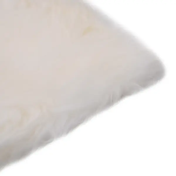 Valged lambanahast toolipadjad, 40 x 40 cm, 2 tk, kõrge karvaga – 3