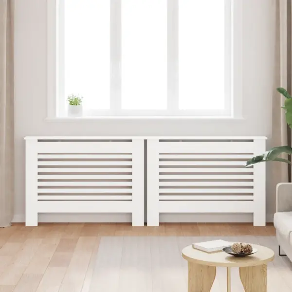 Radiaatorikatted riiulipinnaga, 2 tk, valge MDF, 112 x 19 x 81,5 cm – 3